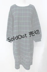 PINK HOUSE / チェックAラインワンピース  グリーン O-25-07-29-013-LO-OP-OW-OS
