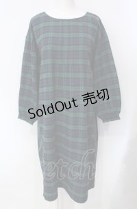 PINK HOUSE / チェックAラインワンピース  グリーン O-25-07-29-013-LO-OP-OW-OS