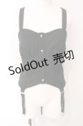 axes femme POETIQUE / ガーターデザインビスチェ  クロ O-25-07-29-115-AX-TO-IG-OS