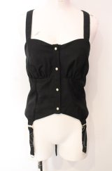 axes femme POETIQUE / ガーターデザインビスチェ  クロ O-25-07-29-115-AX-TO-IG-OS