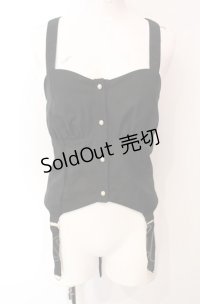 axes femme POETIQUE / ガーターデザインビスチェ  クロ O-25-07-29-115-AX-TO-IG-OS