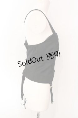 画像2: axes femme POETIQUE / ガーターデザインビスチェ  クロ O-25-07-29-115-AX-TO-IG-OS