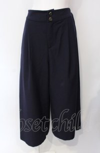 axes femme / スカーフ切替ワイドパンツ  ネイビー O-25-07-29-119-AX-PA-IG-ZT061