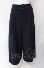 画像1: axes femme / スカーフ切替ワイドパンツ  ネイビー O-25-07-29-119-AX-PA-IG-ZT061 (1)