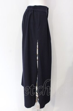 画像2: axes femme / スカーフ切替ワイドパンツ  ネイビー O-25-07-29-119-AX-PA-IG-OS
