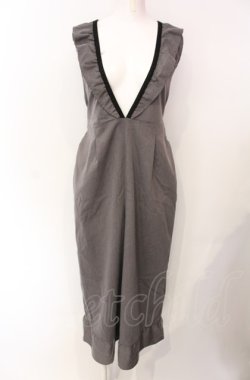 画像1: axes femme / Vフリルサロペット  グレー O-25-07-29-120-AX-PA-IG-OS