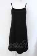 INGEBORG / 裾ピコフリル使いインナーキャミワンピース 9号 クロ O-25-07-29-014-LO-OP-OW-OS