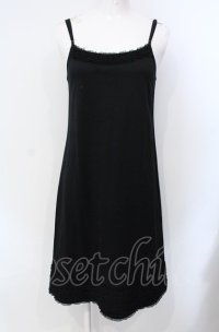 INGEBORG / 裾ピコフリル使いインナーキャミワンピース 9号 クロ O-25-07-29-014-LO-OP-OW-OS