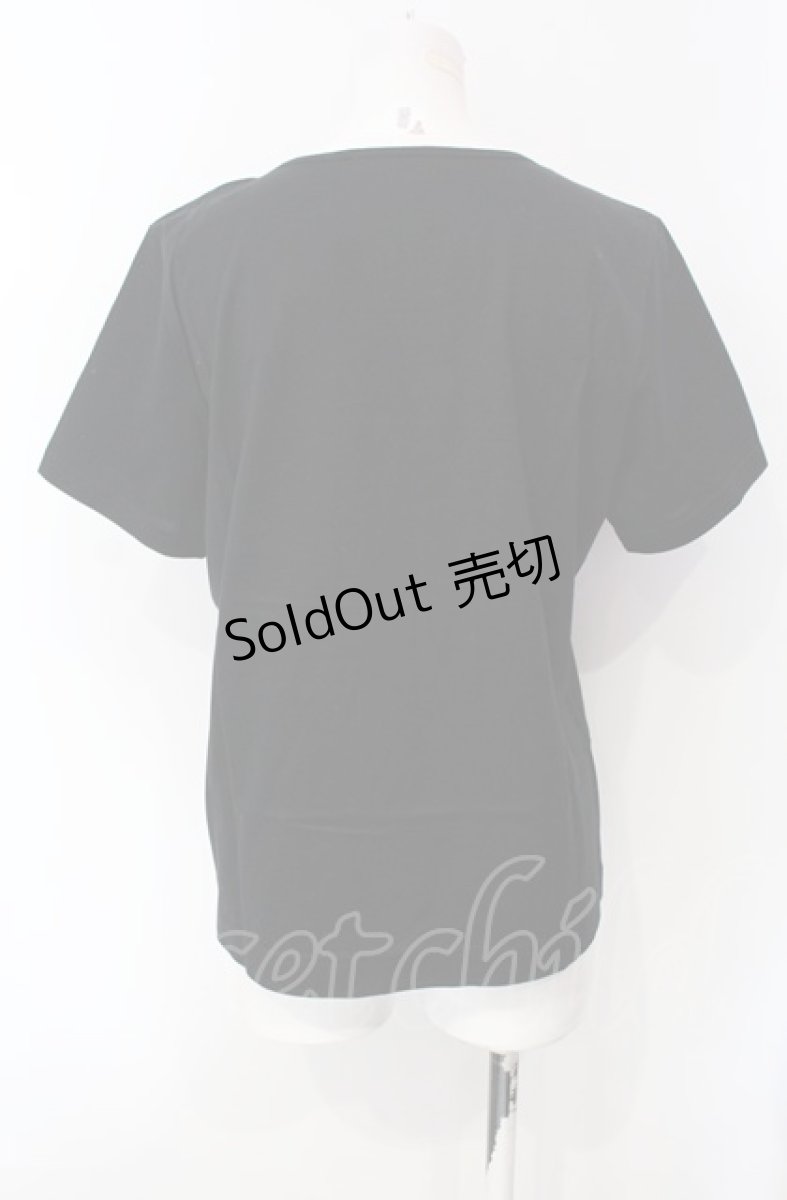 画像2: INGEBORG / リボンカメリアTシャツ 11号 クロ O-25-07-29-002-LO-TO-OW-ZT221 (2)