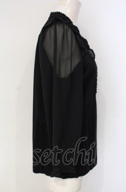 画像3: INGEBORG / シフォン切り替えプルブラウス 9号 クロ O-25-07-29-018-LO-BL-OW-OS
