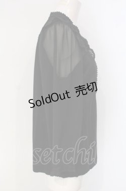 画像3: INGEBORG / シフォン切り替えプルブラウス 9号 クロ O-25-07-29-018-LO-BL-OW-OS