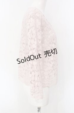 画像2: PINK HOUSE / 薔薇レースボレロ  ピンク O-25-07-29-021-LO-TO-OW-OS
