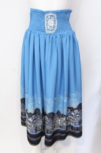 axes femme / 街柄2wayスカート  ブルー O-25-07-29-025-AX-SK-IG-OS