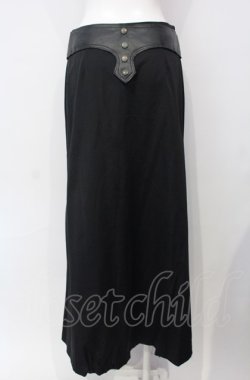画像4: BPN / 合皮ベルト付きロングスカート M ブラック O-25-07-29-028-GO-SK-IG-OS
