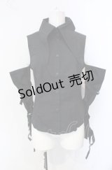 BPN / アームカバー付きノースリーブブラウス M ブラック O-25-07-29-029-GO-BL-IG-ZY