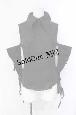 画像1: BPN / アームカバー付きノースリーブブラウス M ブラック O-25-07-29-029-GO-BL-IG-ZY