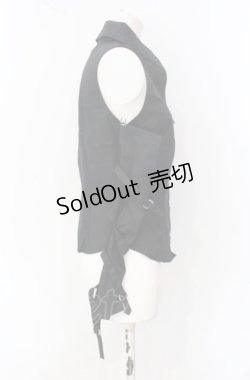 画像2: BPN / アームカバー付きノースリーブブラウス M ブラック O-25-07-29-029-GO-BL-IG-ZY
