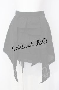 PEACE NOW / 前後ティアードスカート M ブラック O-25-07-29-030-PU-SK-IG-ZS