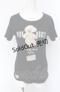 PINK HOUSE / メリーソートコラボTシャツ M クロ O-25-07-29-005-LO-TO-OW-OS