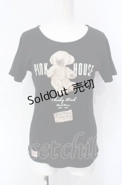 画像1: PINK HOUSE / メリーソートコラボTシャツ M クロ O-25-07-29-005-LO-TO-OW-OS