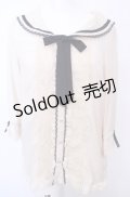 axes femme / セーラーカラーブラウス M キナリ×ネイビー O-25-07-31-034-AX-TO-OW-OS