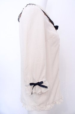 画像3: axes femme / セーラーカラーブラウス M キナリ×ネイビー O-25-07-31-034-AX-TO-OW-OS