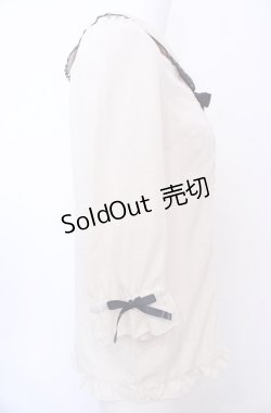 画像3: axes femme / セーラーカラーブラウス M キナリ×ネイビー O-25-07-31-034-AX-TO-OW-OS