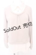 axes femme / ブローチ付レイヤードプルオーバー M キナリ×ベージュ O-25-07-31-035-AX-TO-OW-OS