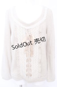 axes femme / レースアップニットプルオーバー M キナリ O-25-07-31-037-AX-TO-OW-OS