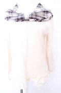 axes femme / ショールカラーニットプルオーバー M キナリ O-25-07-31-039-AX-TO-OW-OS
