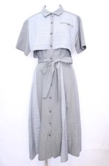 axes femme / パッチワークワンピース F カーキグリーン O-25-07-31-046-AX-OP-OW-OS