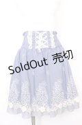 axes femme / 刺繍入りハイウエストスカート M ブルー O-25-07-31-051-AX-SK-OW-OS