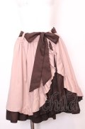 axes femme / バイカラーフリルスカート M ピンク×ブラウン O-25-07-31-053-AX-SK-OW-OS