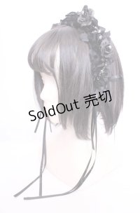 atelierBeatrice / Rose pearlカチューシャ  クロ O-25-07-31-1056-PU-AC-OW-OS