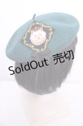 Enchantlic Enchantilly / 猫ワッペンベレー  グリーン O-25-07-31-1059-LO-AC-OW-OS