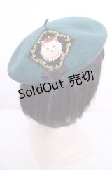 Enchantlic Enchantilly / 猫ワッペンベレー  グリーン O-25-07-31-1059-LO-AC-OW-OS