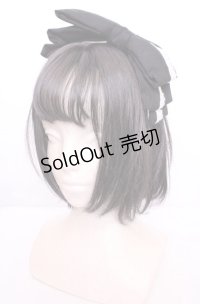 metamorphose / レースリボンカチューシャ  クロ×シロ O-25-07-31-1062-ME-AC-OW-OS