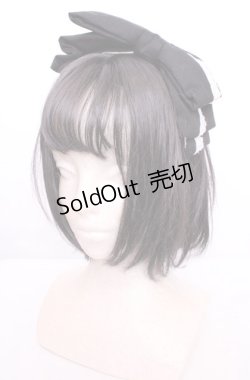 画像1: metamorphose / レースリボンカチューシャ  クロ×シロ O-25-07-31-1062-ME-AC-OW-OS
