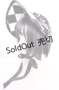 Enchantlic Enchantilly / ダイヤ柄ハーフボンネット  クロ×シロ O-25-07-31-1065-LO-AC-OW-OS