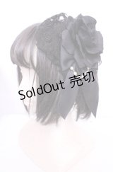 ATELIER PIERROT / 薔薇レースカチューシャ  ブラック O-25-07-31-1066-EL-TO-OW-OS