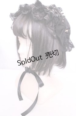 画像1: HAPPINYASS / レースアップヘッドドレス  クロ×ゴールド O-25-07-31-1067-LO-AC-OW-OS