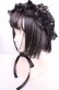 画像1: HAPPINYASS / レースアップヘッドドレス  クロ×ゴールド O-25-07-31-1067-LO-AC-OW-OS (1)