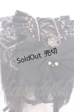 画像2: HAPPINYASS / レースアップヘッドドレス  クロ×ゴールド O-25-07-31-1067-LO-AC-OW-OS