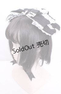 ALICE and the PIRATES / Dolly Ribbonヘッドドレス  クロ×シロ O-25-07-31-1068-PA-AC-OW-OS