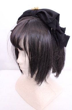 画像1: metamorphose / 和風リボンカチューシャ  クロ O-25-07-31-1070-ME-AC-OW-OS