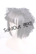 星屑すみれ / 薔薇刺繍レースのヘッドドレス  クロ O-25-07-31-1074-LO-AC-OW-OS