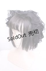 星屑すみれ / 薔薇刺繍レースのヘッドドレス  クロ O-25-07-31-1074-LO-AC-OW-ZT0803N