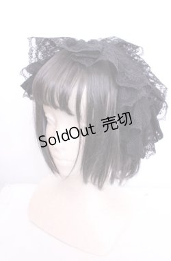 画像1: 星屑すみれ / 薔薇刺繍レースのヘッドドレス  クロ O-25-07-31-1074-LO-AC-OW-ZT0803N