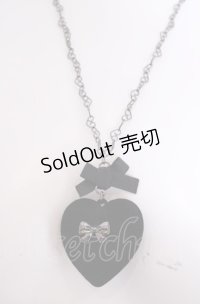 Eri Aino's collaboration / AE*ハートネックレス  クロ O-25-07-31-1006-LO-AC-OW-OS