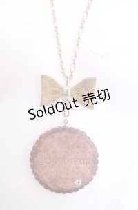 Emily Temple cute / ビスケットリボンネックレス  ブラウン×ゴールド O-25-07-31-1083-ET-AC-OW-OS